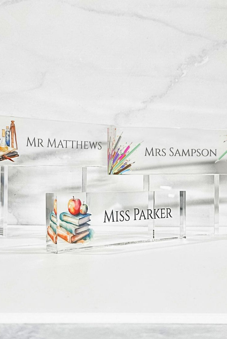 Personalised Desk Acrylic Name Block