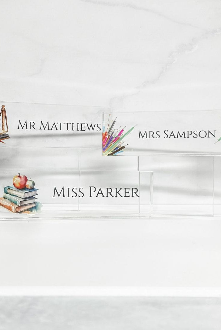 Personalised Desk Acrylic Name Block