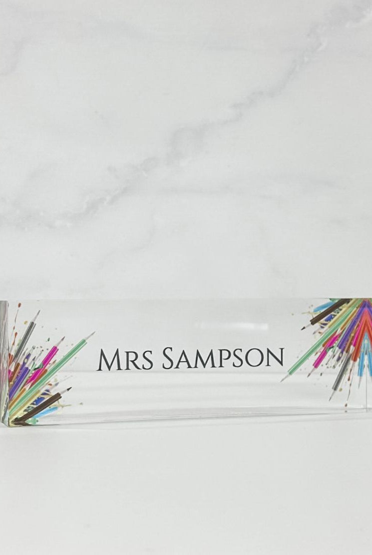Personalised Desk Acrylic Name Block