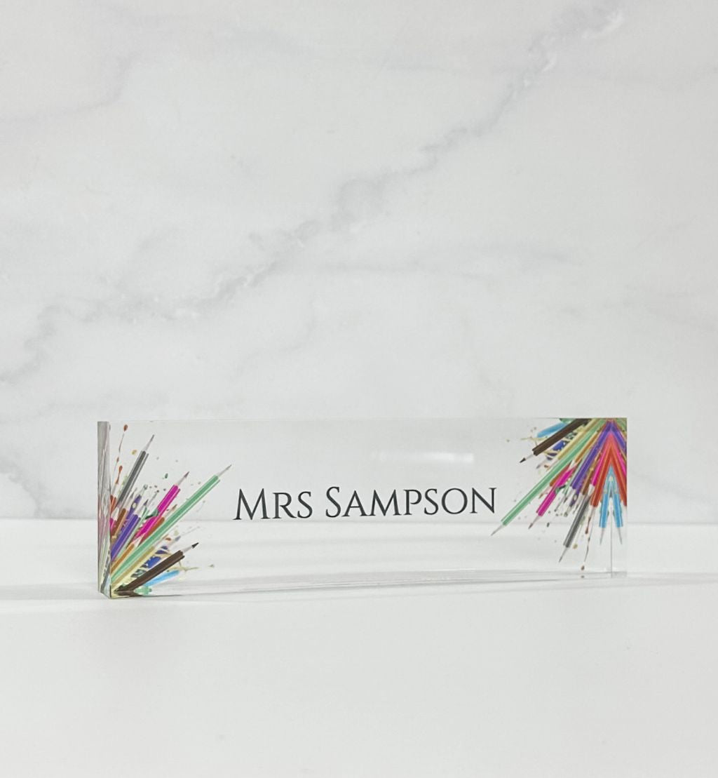 Personalised Desk Acrylic Name Block