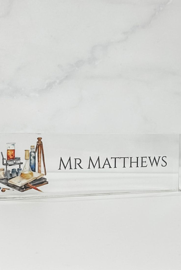 Personalised Desk Acrylic Name Block