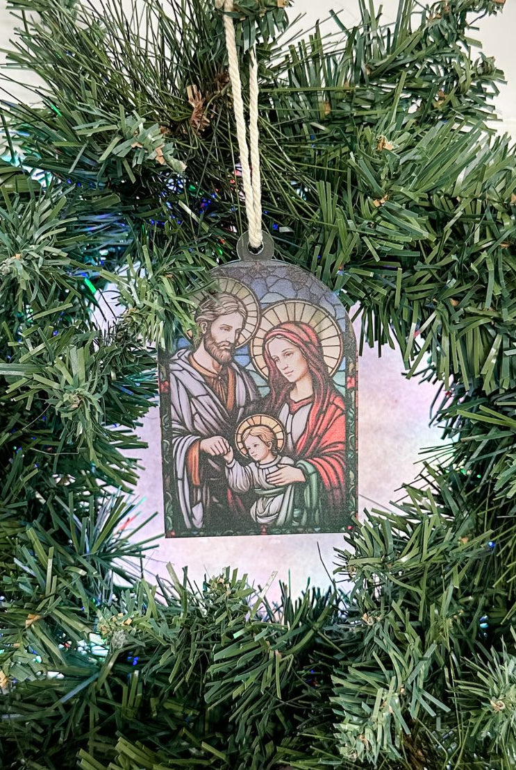 Stained Glass-Inspired Arch Christmas Ornament