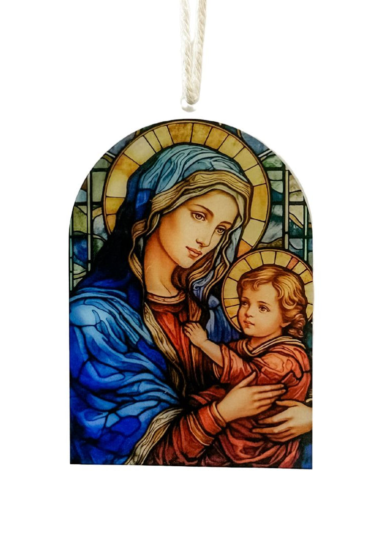 Stained Glass-Inspired Arch Christmas Ornament