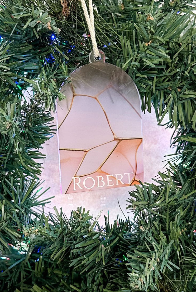 Personalised Stained Glass-Inspired Arch Ornament