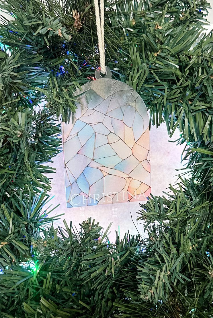 Personalised Stained Glass-Inspired Arch Ornament
