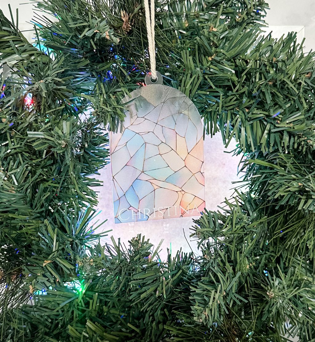 Personalised Stained Glass-Inspired Arch Ornament