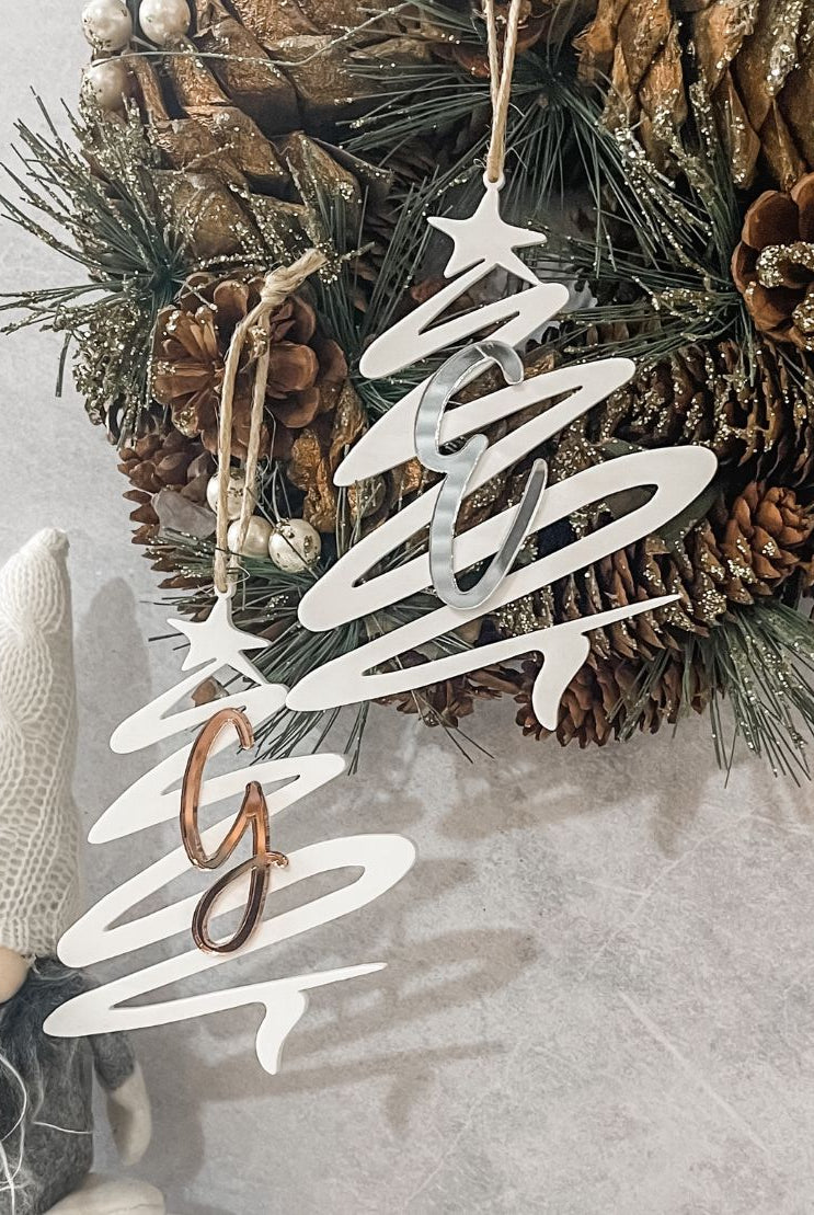 Personalised Christmas Tree Initial Ornaments