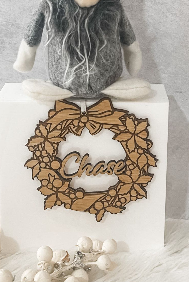 Personalised Christmas Wreath Ornament