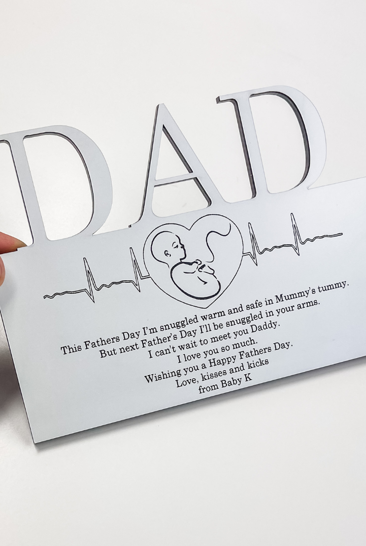 "Can't Wait To Meet You" Personalised  Magnetic Sign