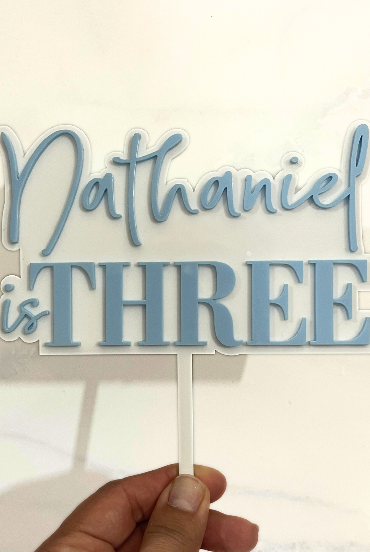 3D Layered Personalised Cake Topper