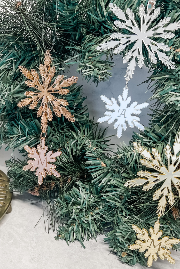 Personalised Snowflakes Drops Ornament