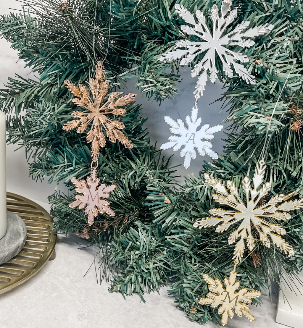 Personalised Snowflakes Drops Ornament