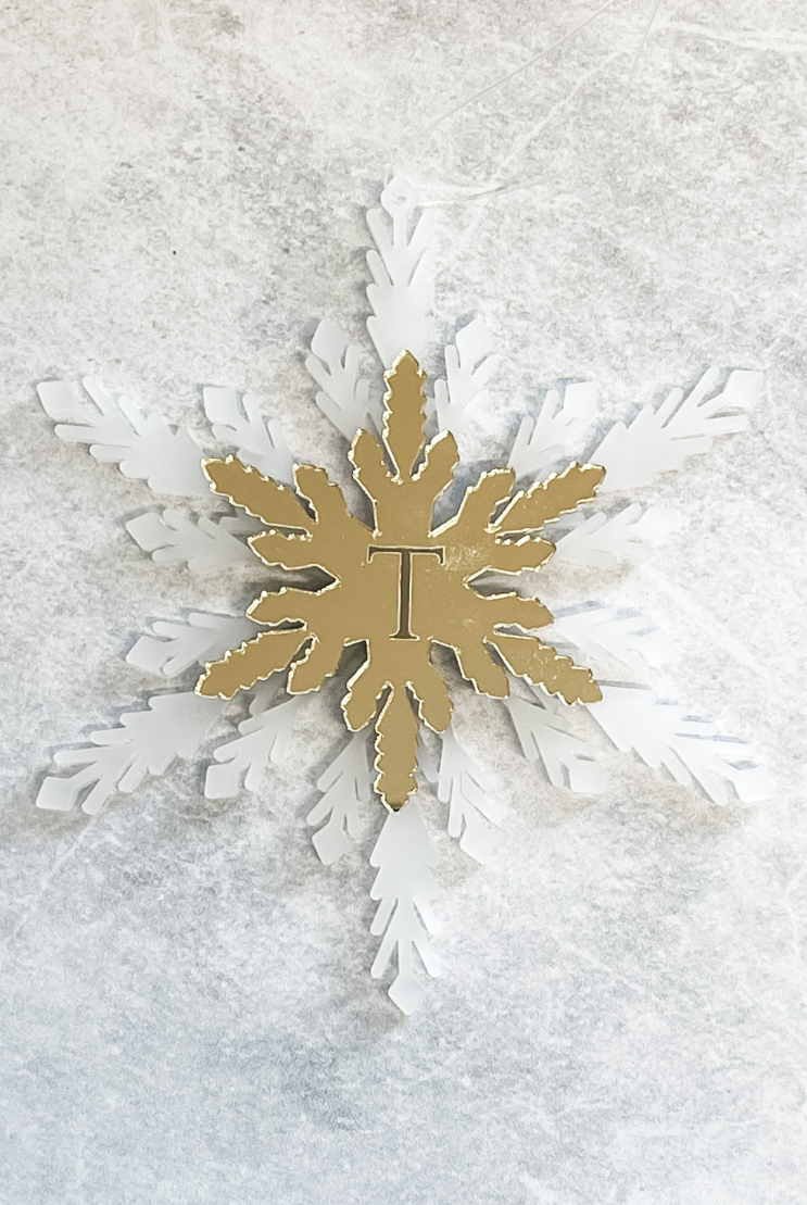Personalised Layered Snowflake Ornament