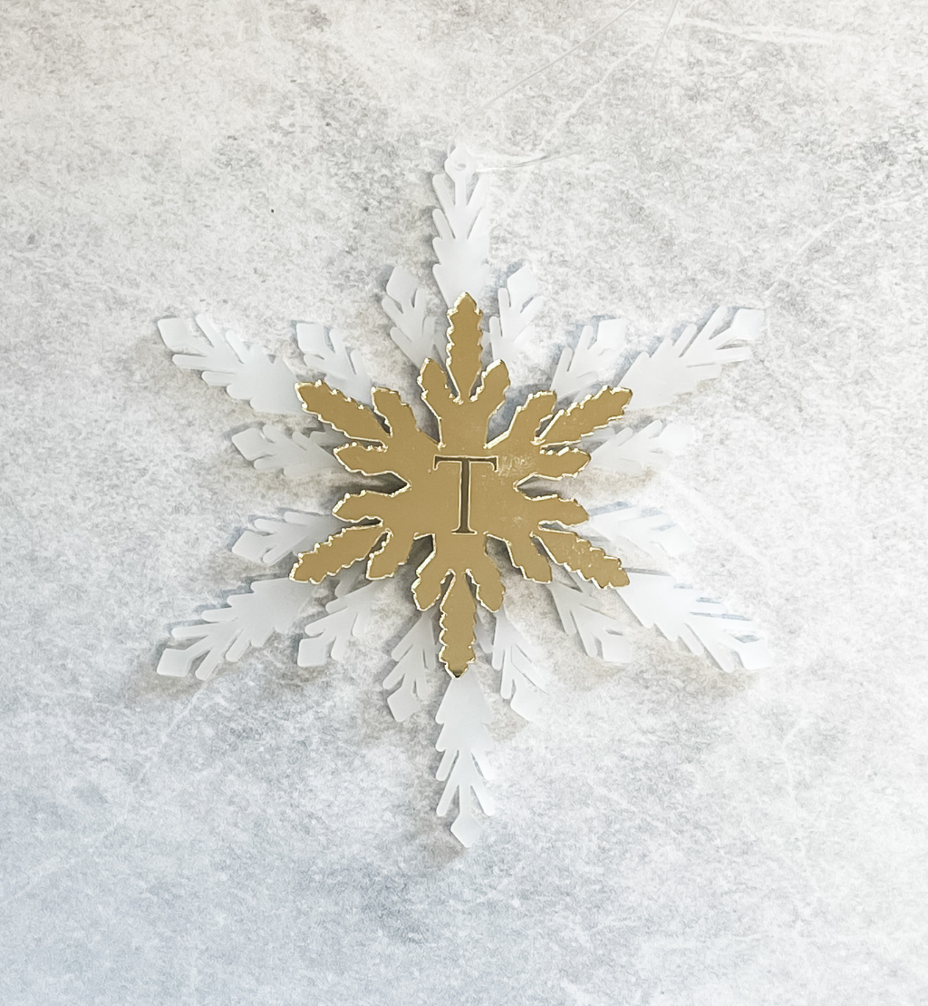 Personalised Layered Snowflake Ornament