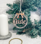 Peronalised Ribbon Bauble Ornament