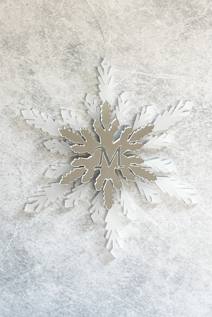 Personalised Layered Snowflake Ornament