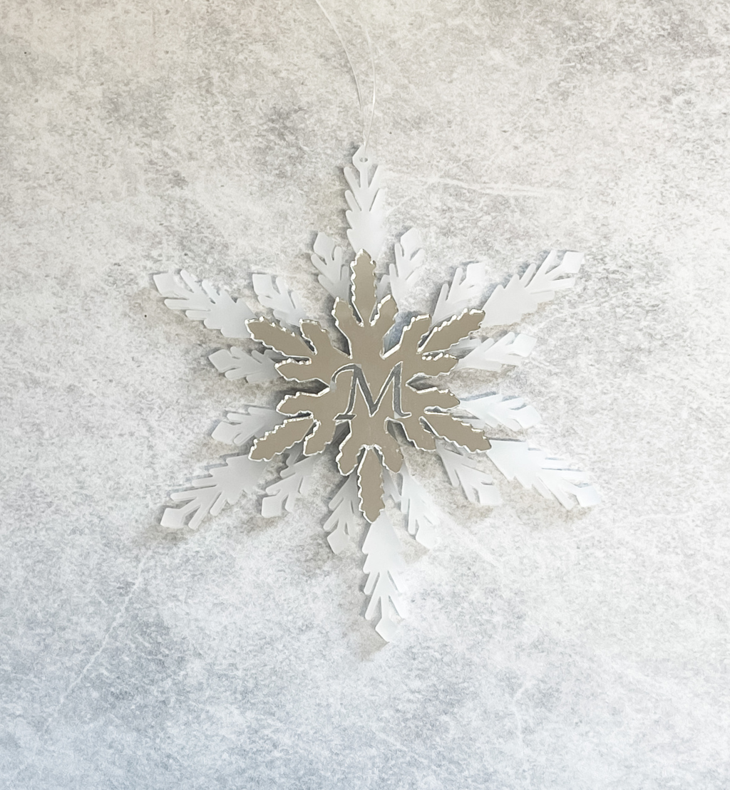 Personalised Layered Snowflake Ornament