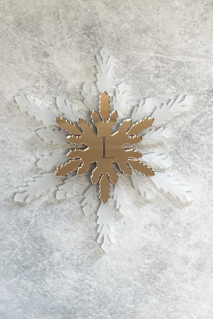 Personalised Layered Snowflake Ornament