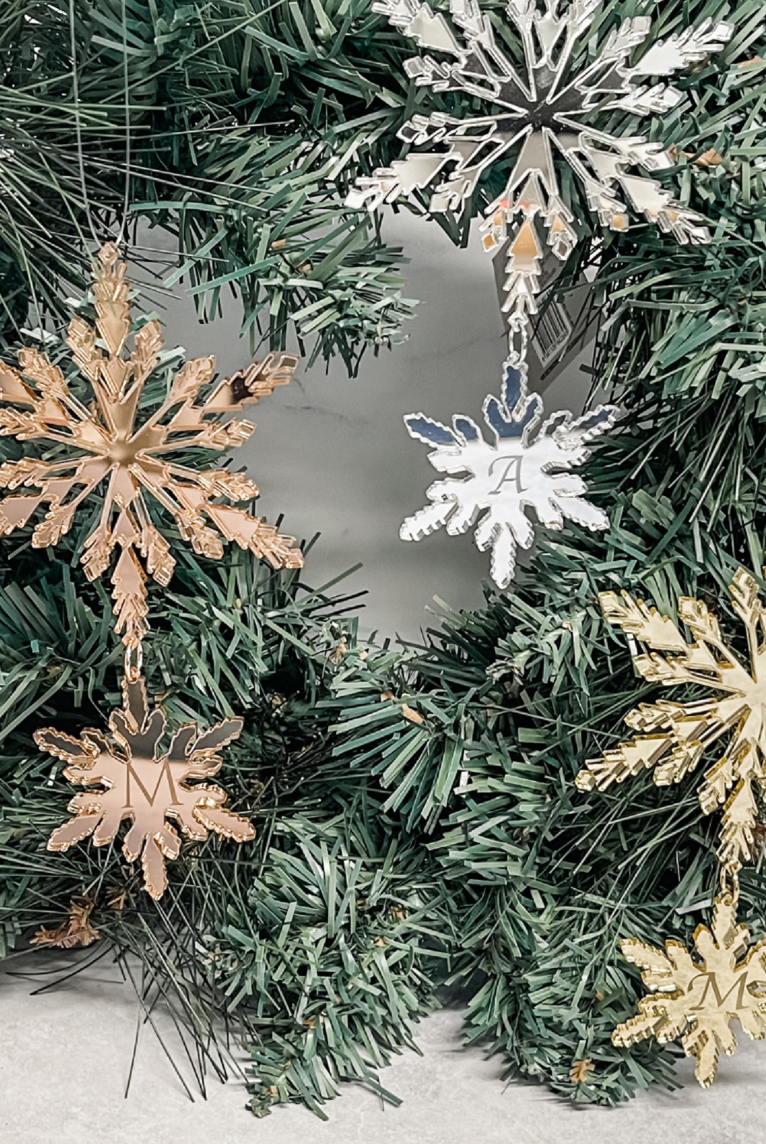 Personalised Snowflakes Drops Ornament