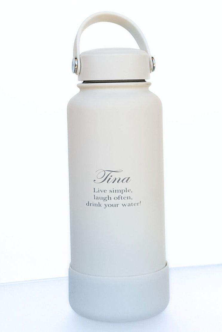 1-Litre Personalised Insulated Bottle with Rubber Base