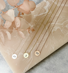 Brushed Circle Personalised Initial Necklace silver gold rose gold gift