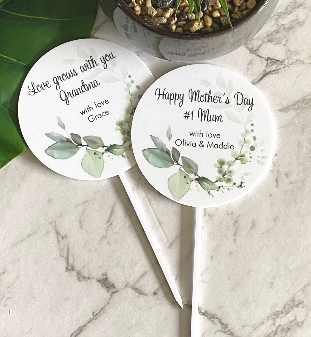Mother’s Day Printed Acrylic Planter Sticks