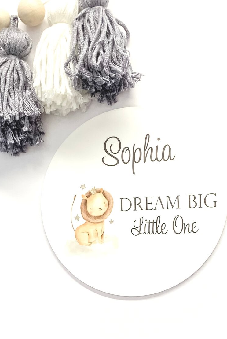 PERSONALISED DREAM BIG NAME PLAQUES
