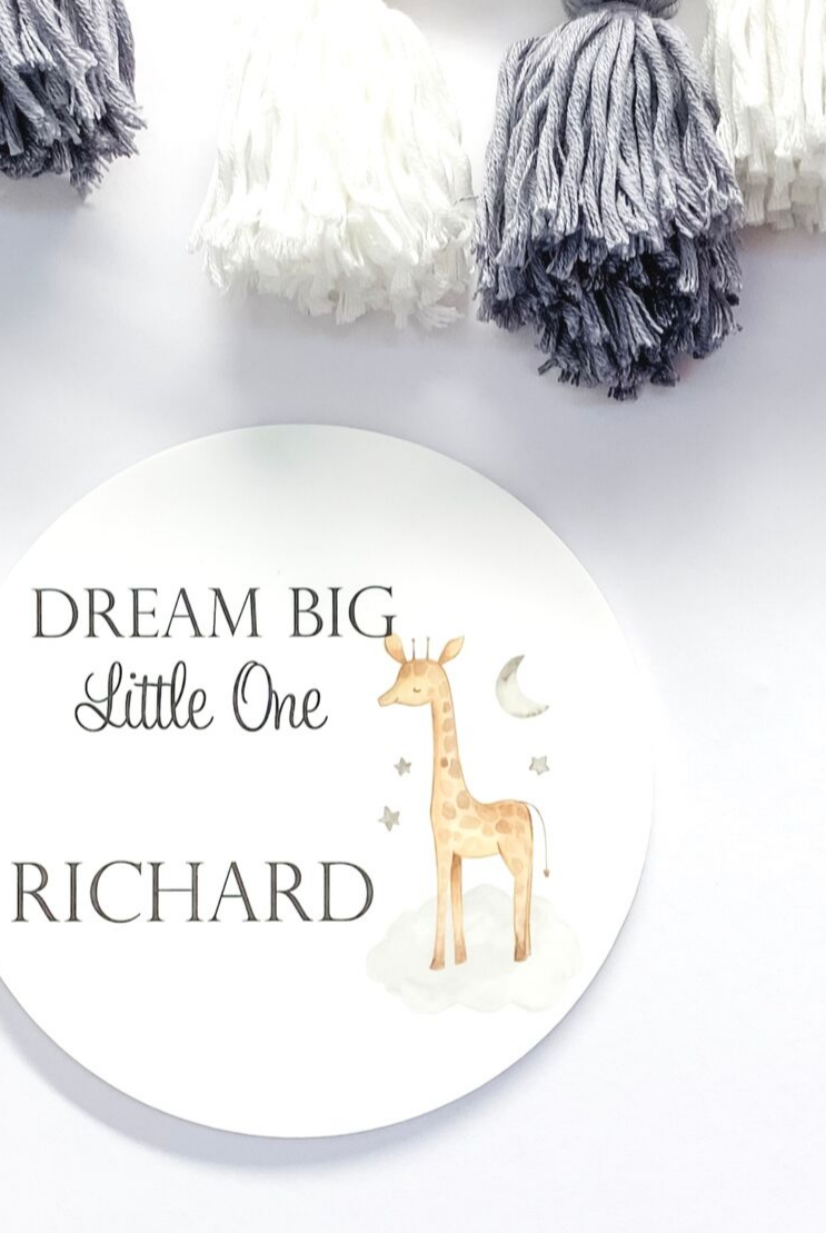 PERSONALISED DREAM BIG NAME PLAQUES