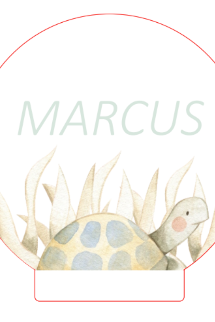 Personalised Printed Warm White LED Round Timber Base Light