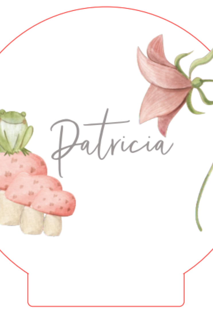 Personalised Printed Warm White LED Round Timber Base Light