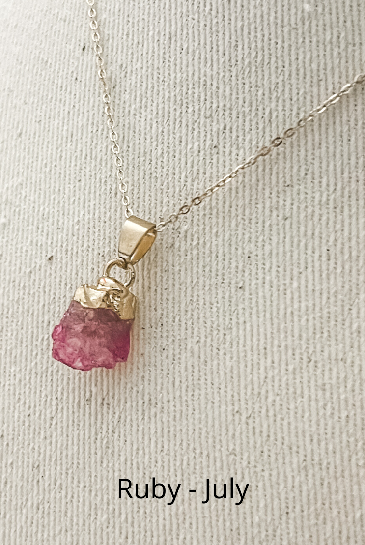Birthstone Gem Necklace
