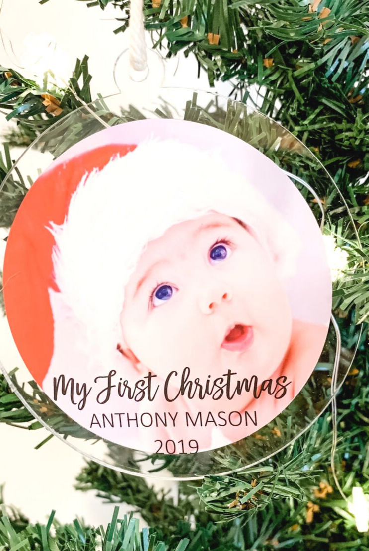 PERSONALISED CHRISTMAS PHOTO ORNAMENTS