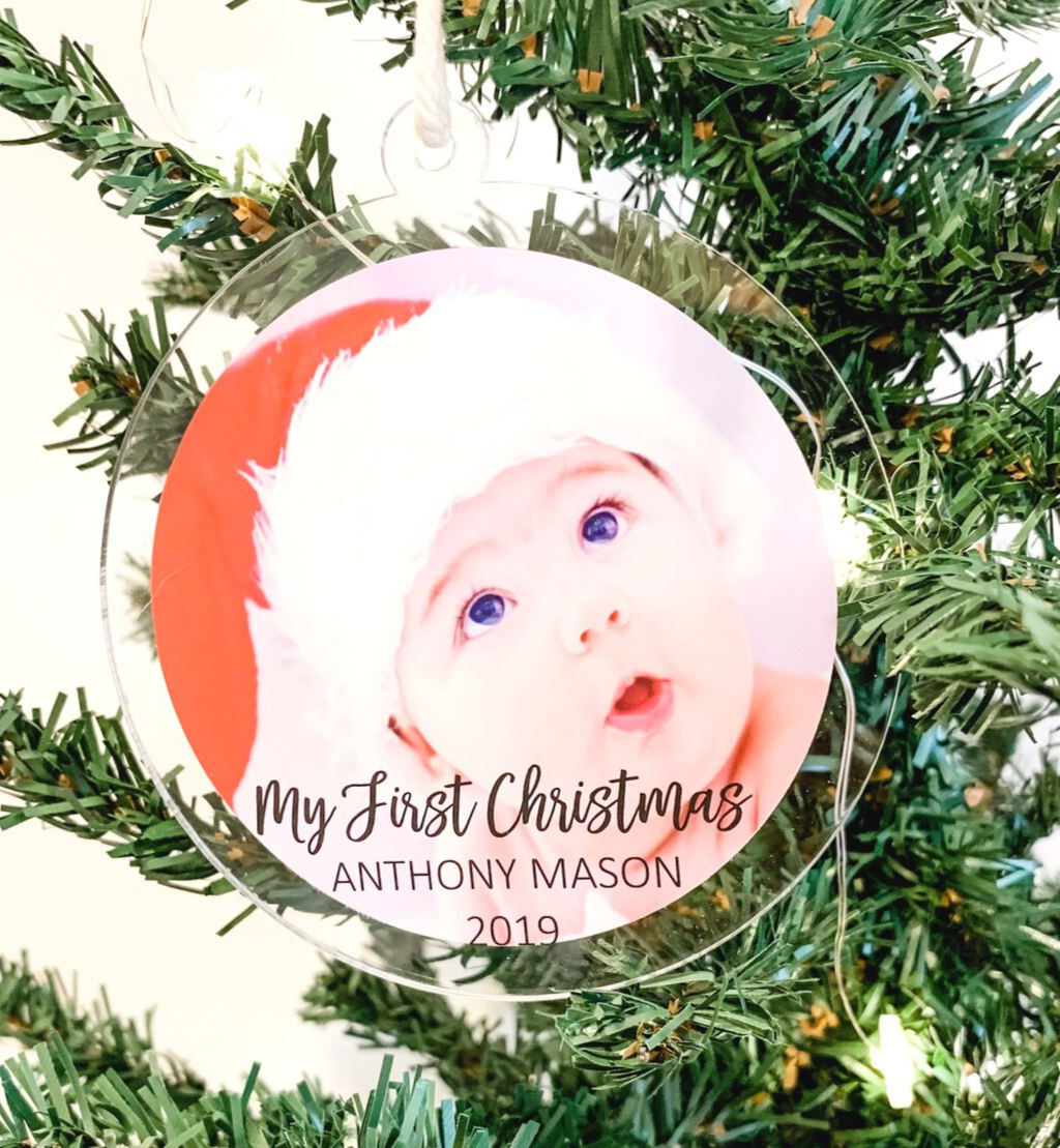 PERSONALISED CHRISTMAS PHOTO ORNAMENTS