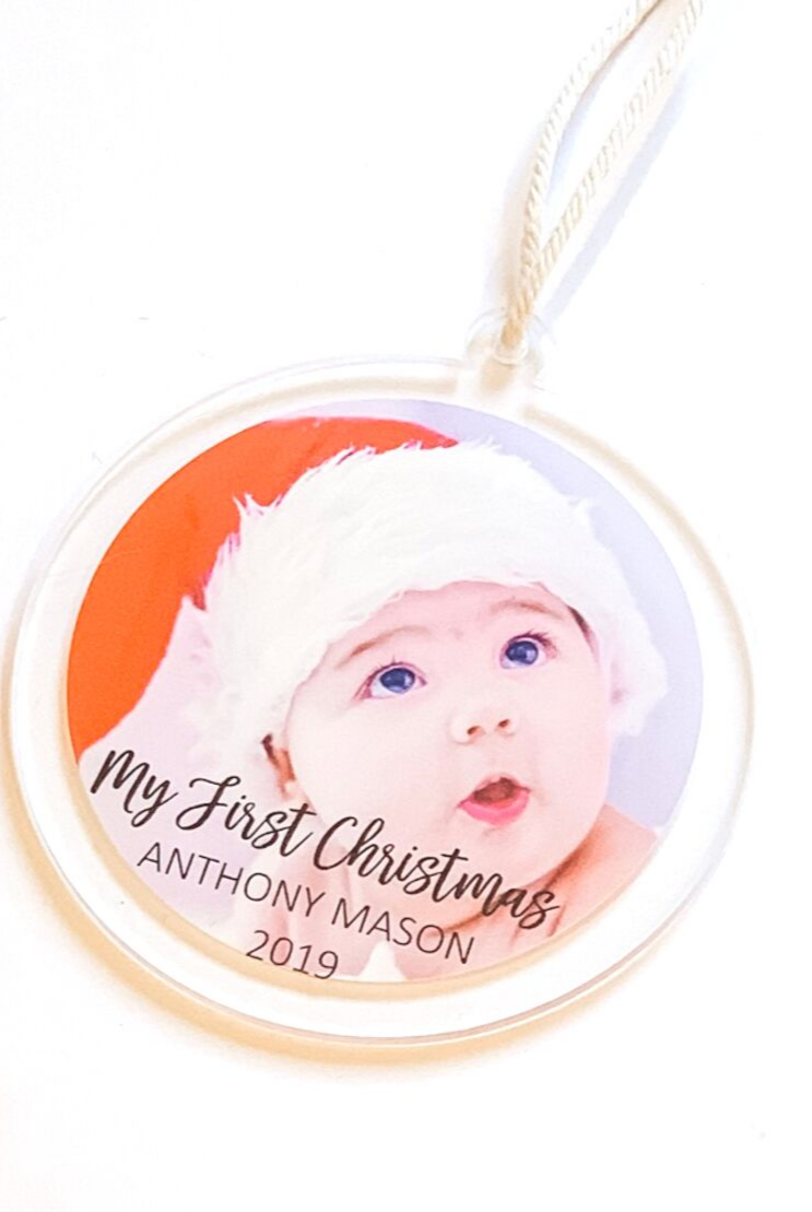 PERSONALISED CHRISTMAS PHOTO ORNAMENTS