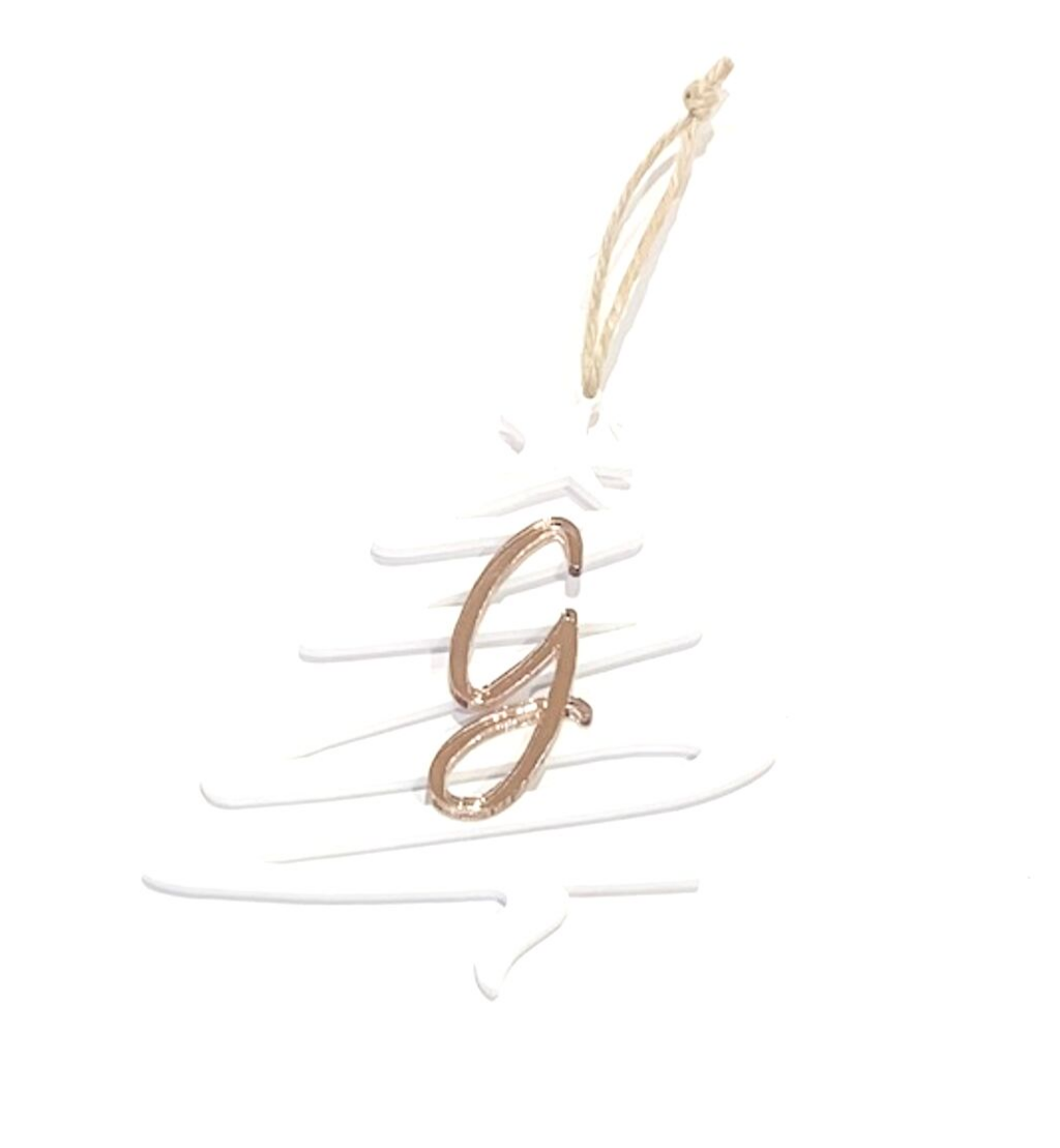 Personalised Christmas Tree Initial Ornaments
