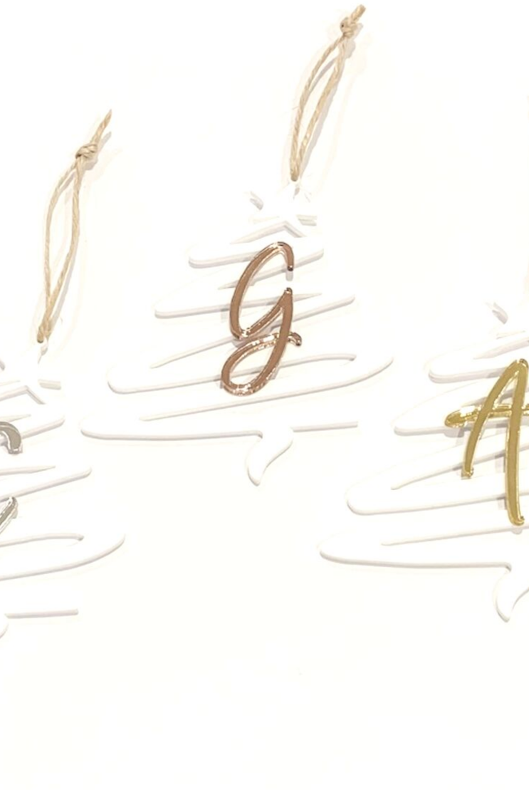 Personalised Christmas Tree Initial Ornaments