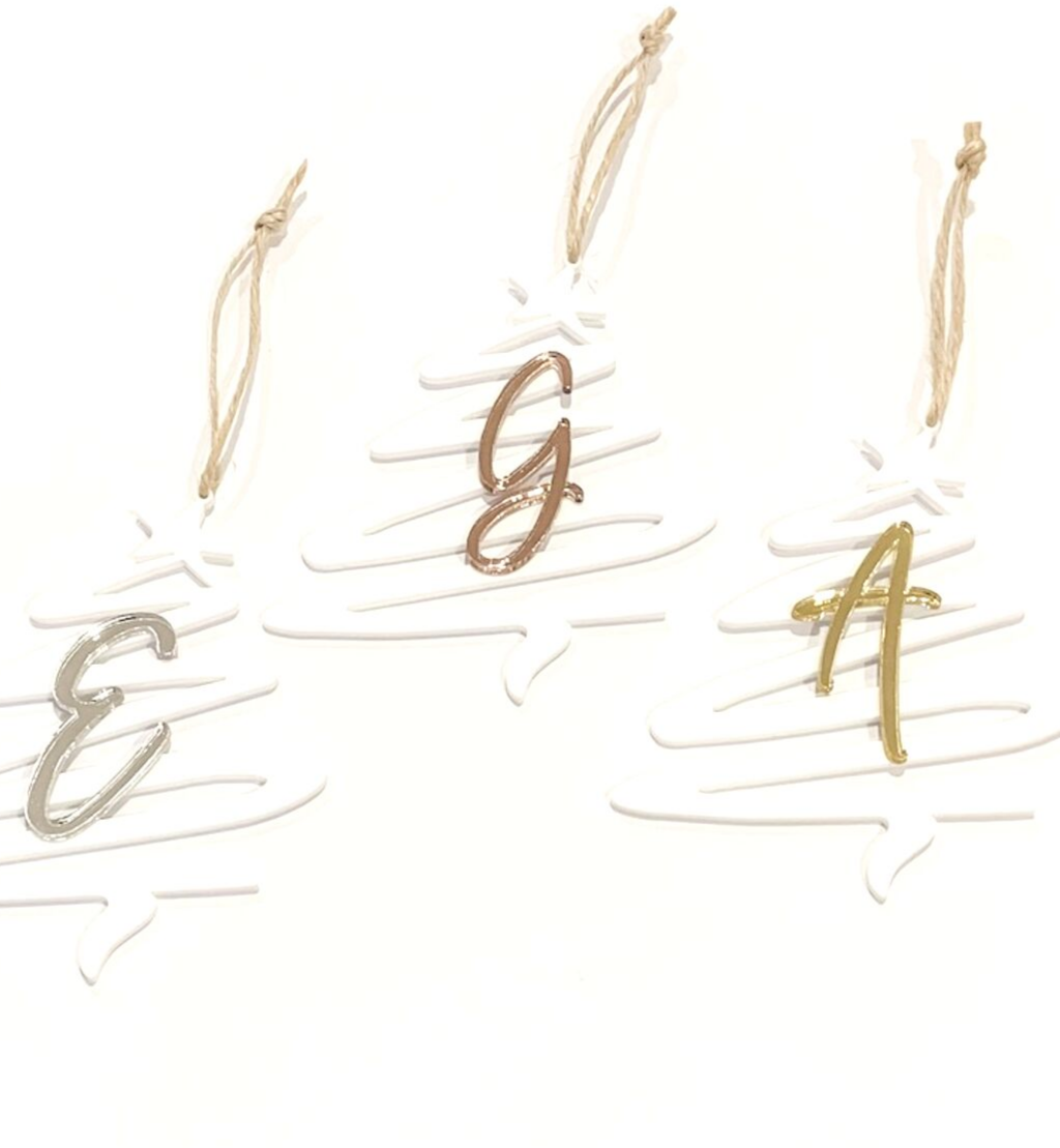 Personalised Christmas Tree Initial Ornaments