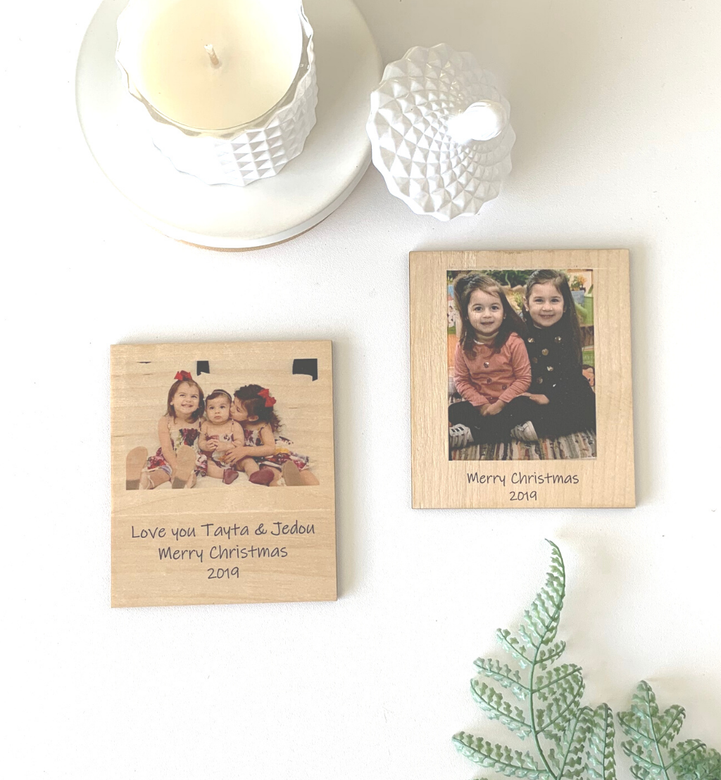 Printed Bamboo Photo Magnet