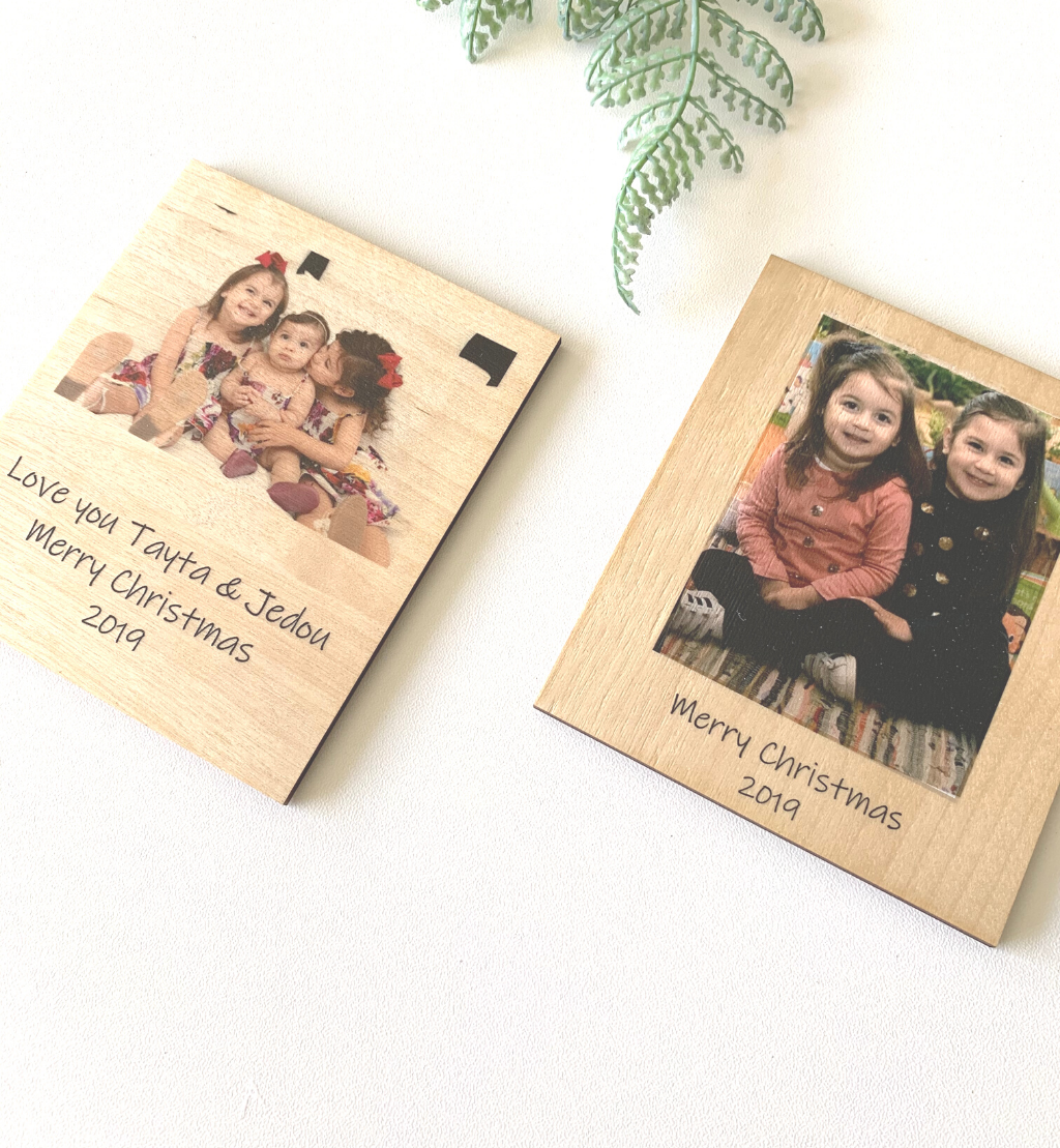 Printed Bamboo Photo Magnet