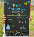 Personalised First Day Chalkboard