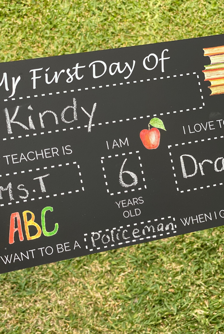 Standard First Day School Chalkboard