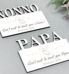 "Can't Wait To Meet You" Personalised  Magnetic Sign