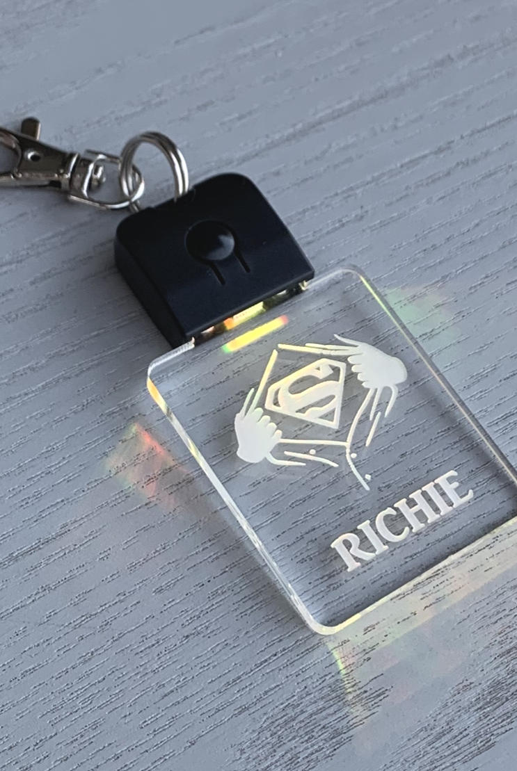 Personalised LED Keychain Keyring