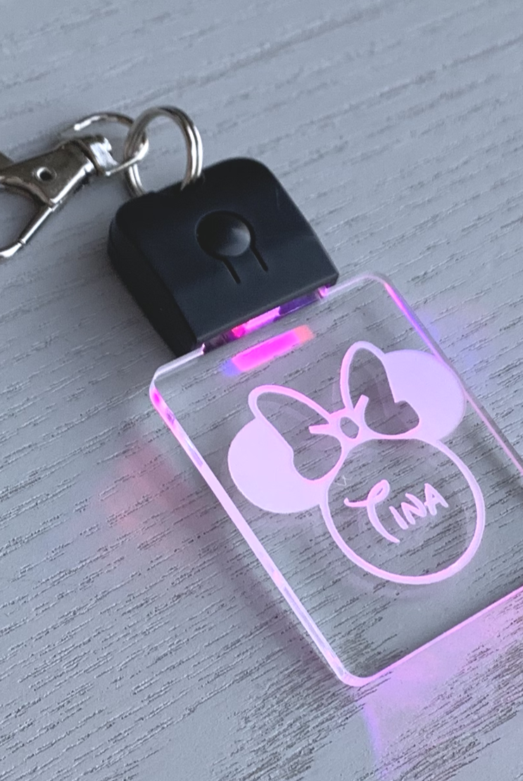 Personalised LED Keychain Keyring