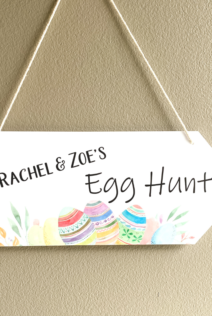 PERSONALISED PRINTED EGG HUNT SIGN