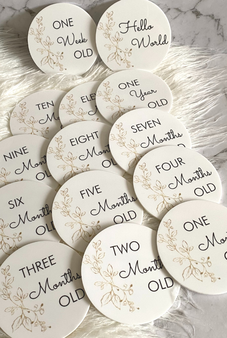 Milestone Vintage Gold Plaque Set