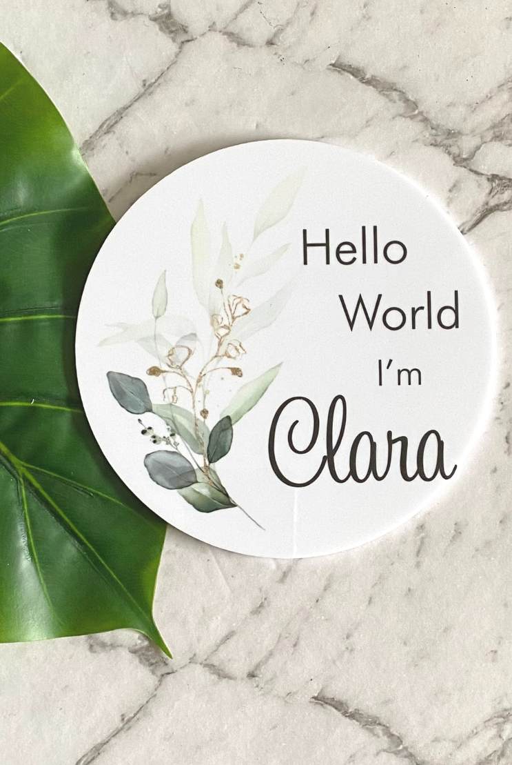 Hello World Personalised Plaque