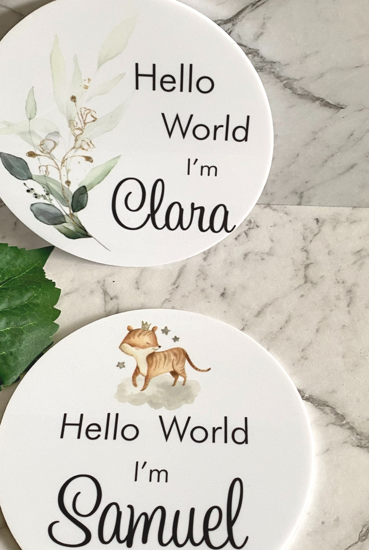 Hello World Personalised Plaque