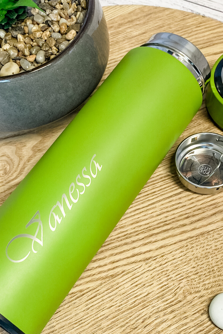 Personalised Insulated Bottles with Tea Infuser