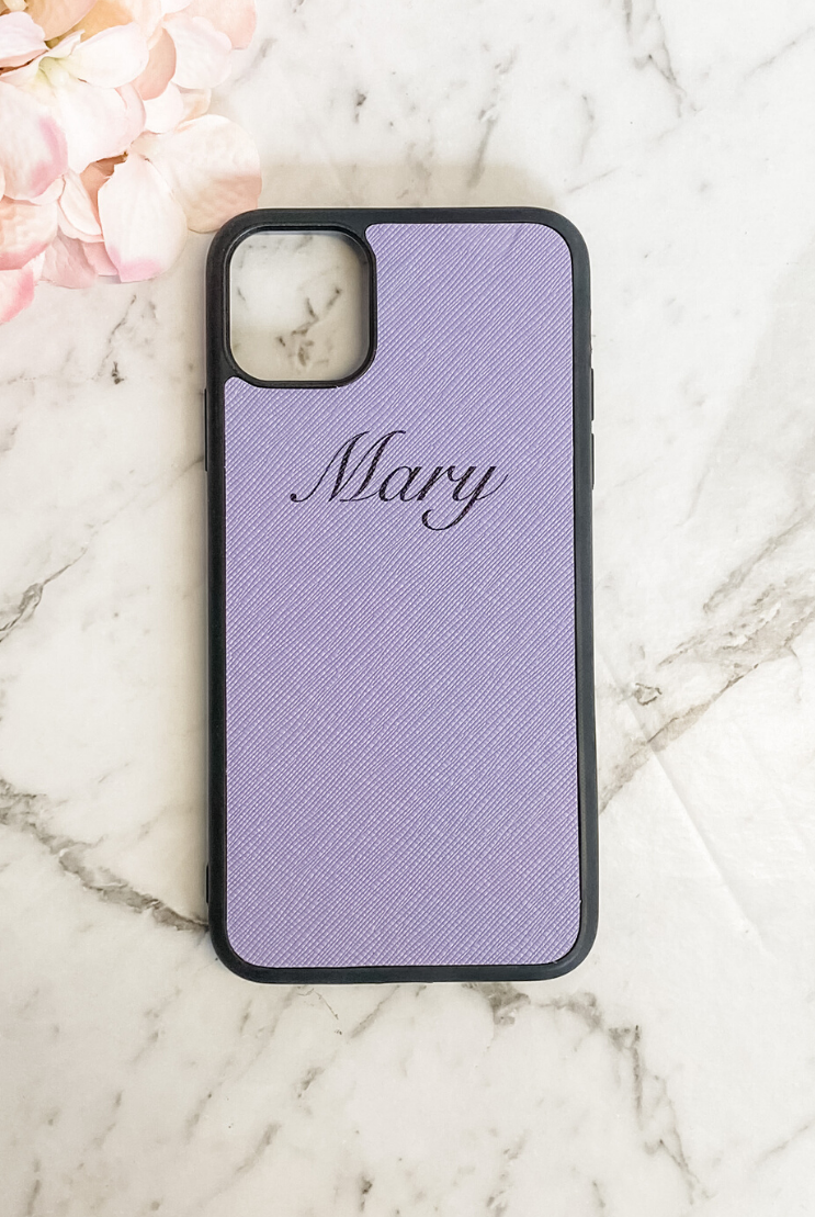 Personalised personal Luxe Leather Phone Case